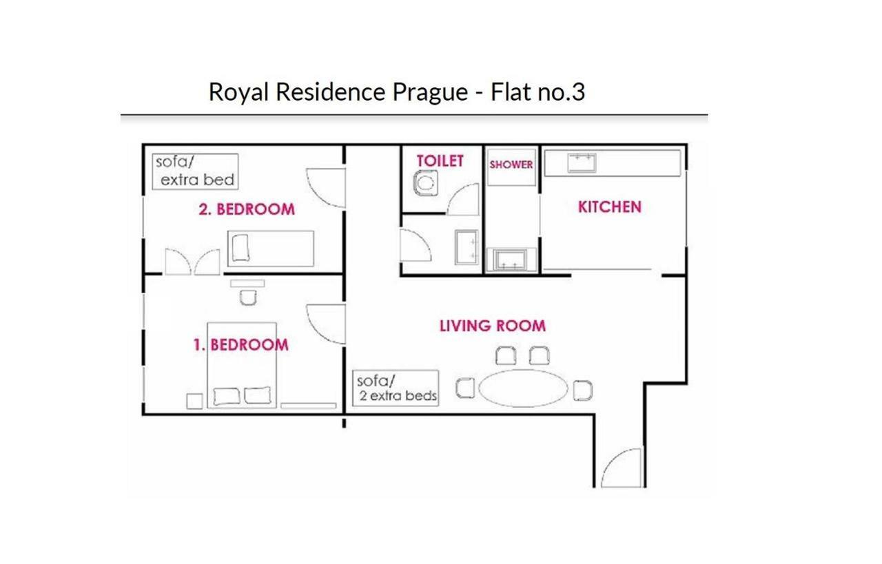 Royal Residence Center Apartment 1 Prag Eksteriør billede